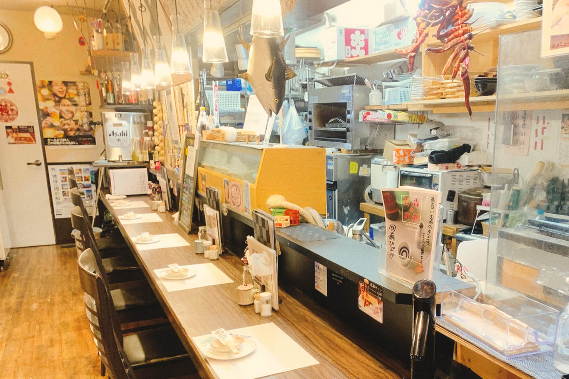 旬肴ひでかのカウンター席